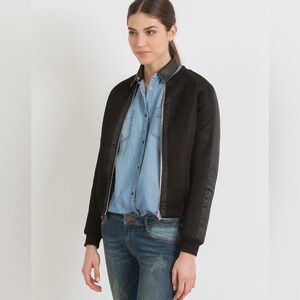 MAJE Elyana Mesh Bomber Jacket